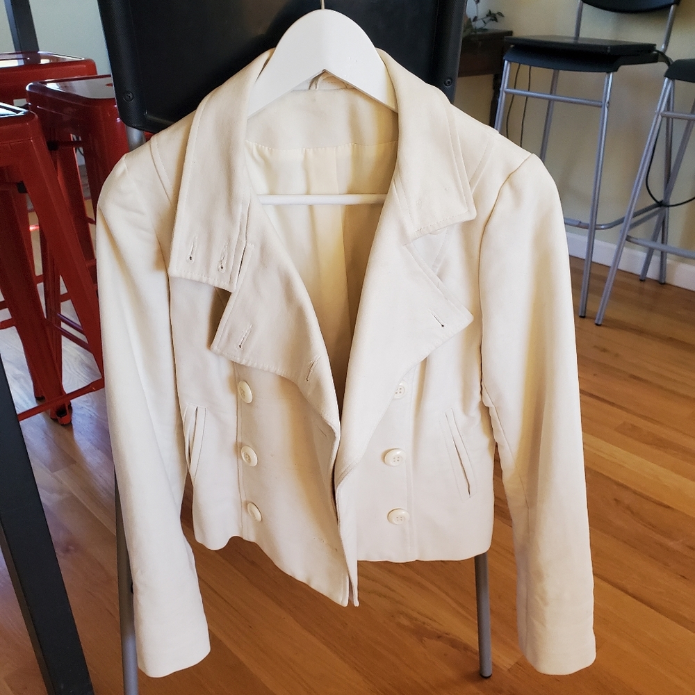 White TopShop felt jacket size 10 (M/L)